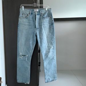 Agolde light wash Los Angeles premium style jeans